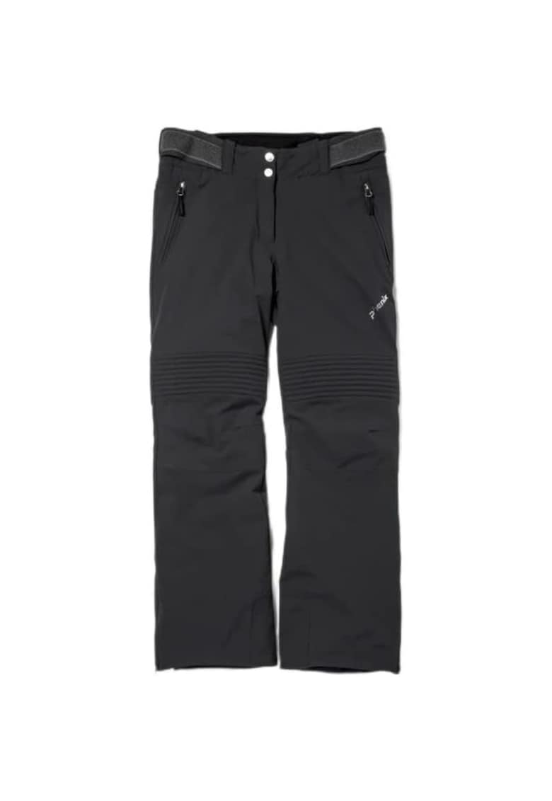 Pantaloni sport dama impermeabili - poliester/elastan - negru -