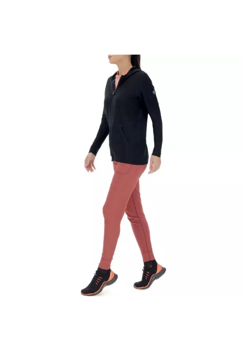 Hanorac sport dama - design cu gluga si germoar - tehnologie Haloflex Knit - negru - Hanorac sport dama - design cu gluga si germoar - tehnologie Haloflex Knit - negru -