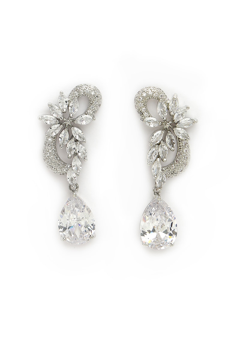 Cercei drop cu zirconia