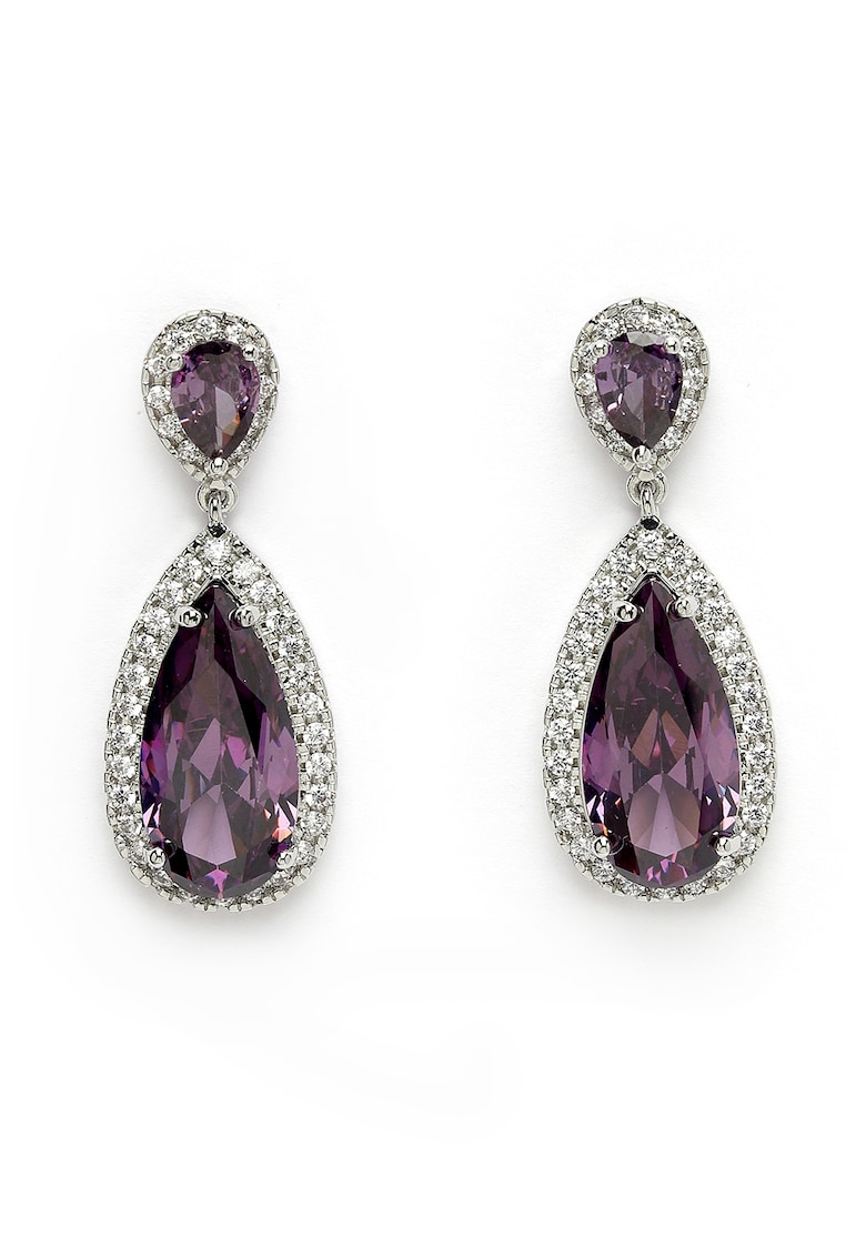 Cercei drop cu zirconia