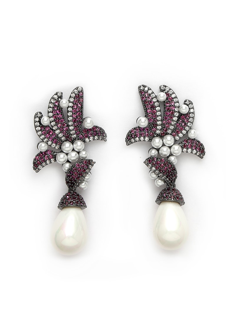 Cercei drop cu zirconia