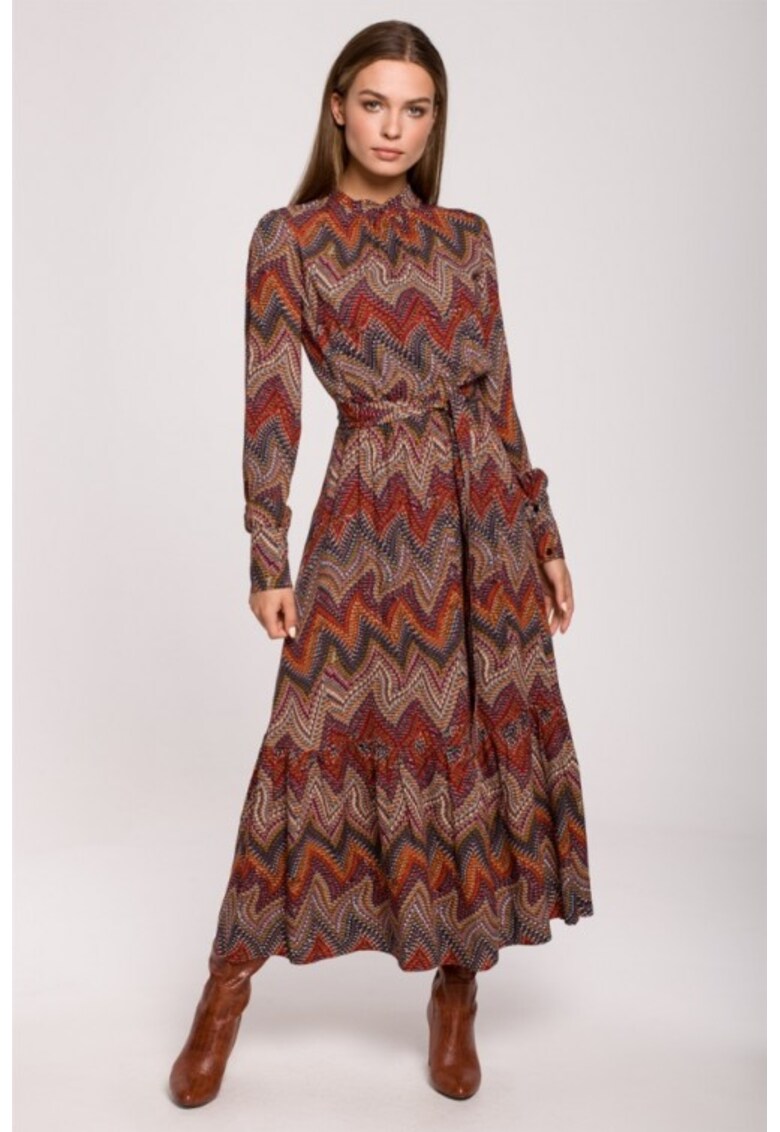 Rochie maxi feminina cu volane - Maro