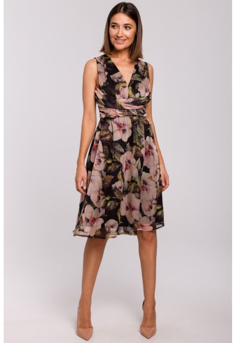 Rochie din sifon fara maneci -