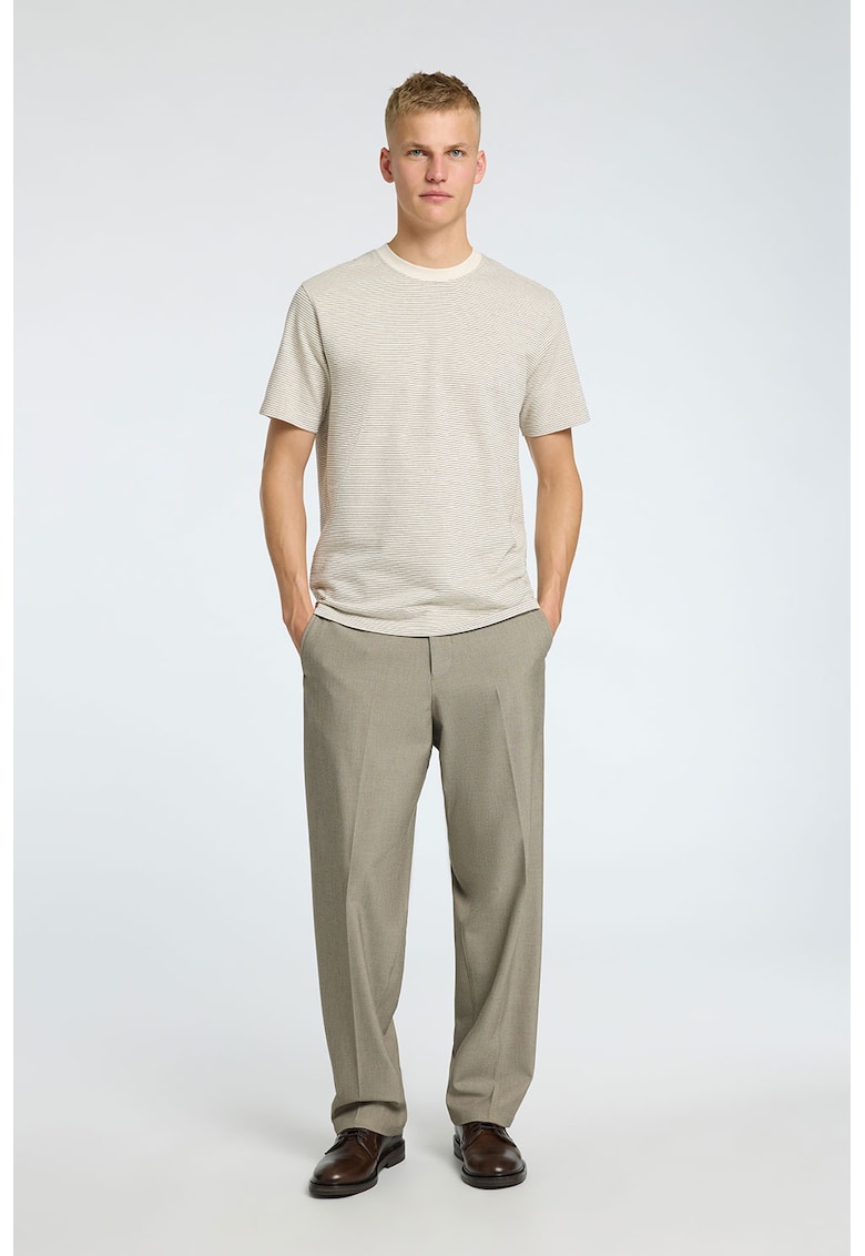 Tricou regular fit din amestec de bumbac organic cu model in dungi