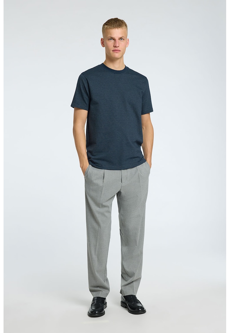 Tricou regular fit din amestec de bumbac organic cu model in dungi