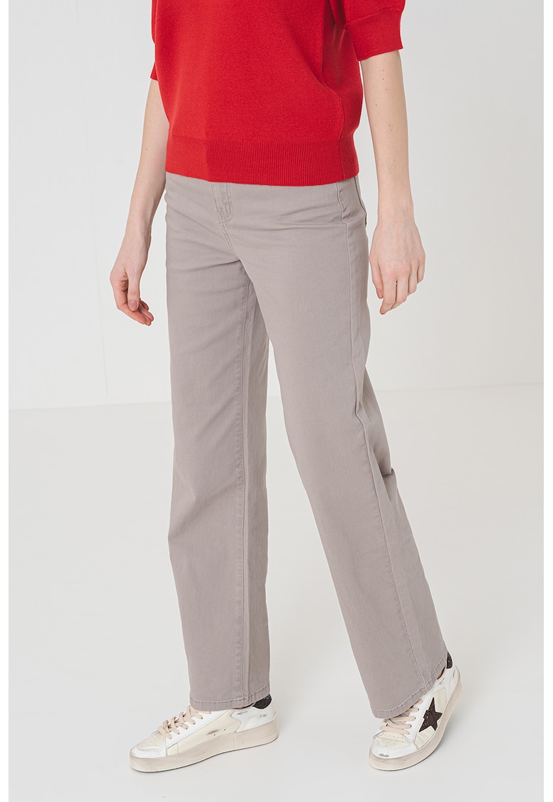 Blugi cu croiala ampla - din amestec de bumbac
