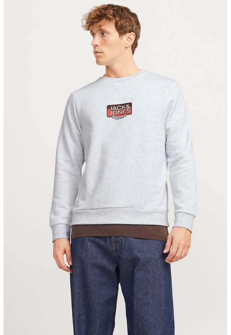 Bluza de trening din amestec de bumbac cu imprimeu logo