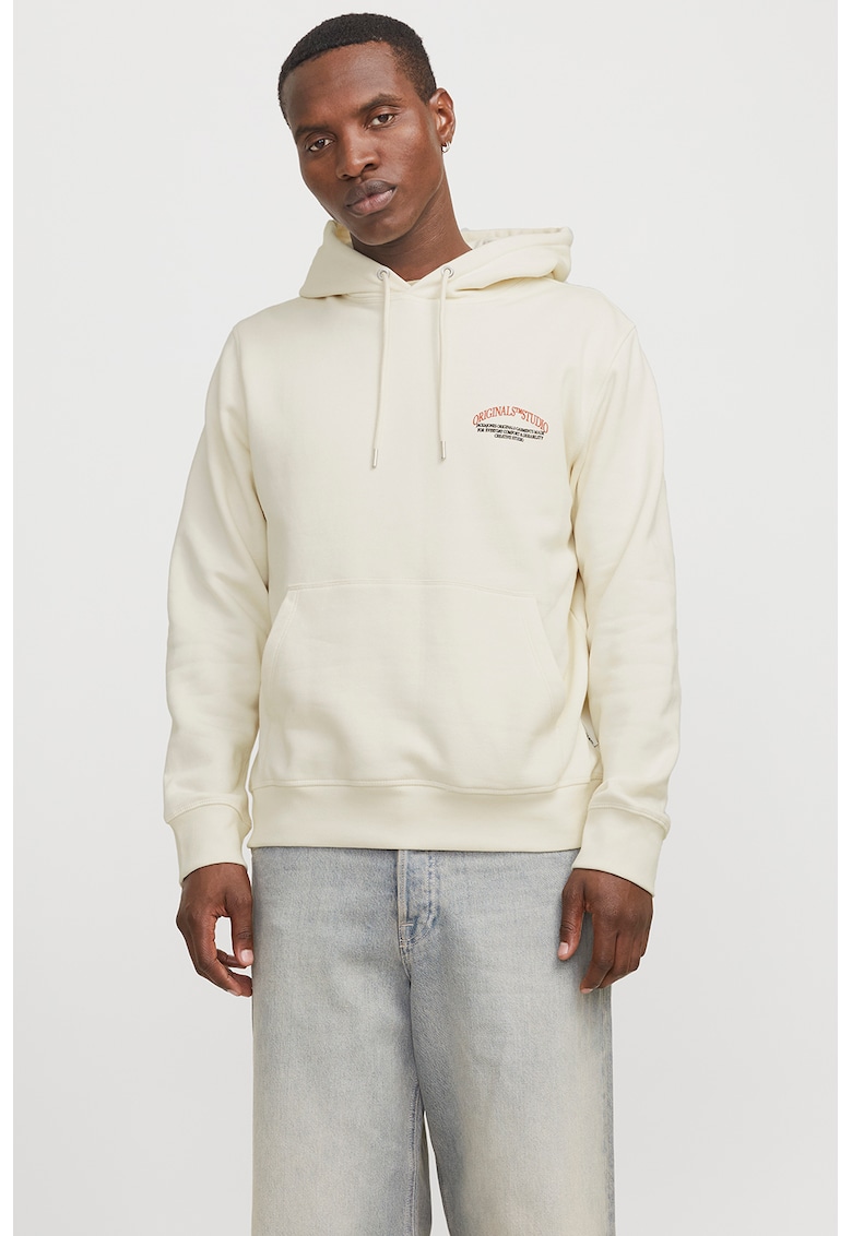 Hanorac cu imprimeu Frederik - Rosu/Negru/Alb murdar