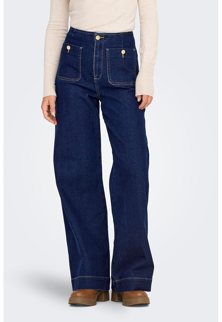 Blugi evazati din amestec de bumbac
