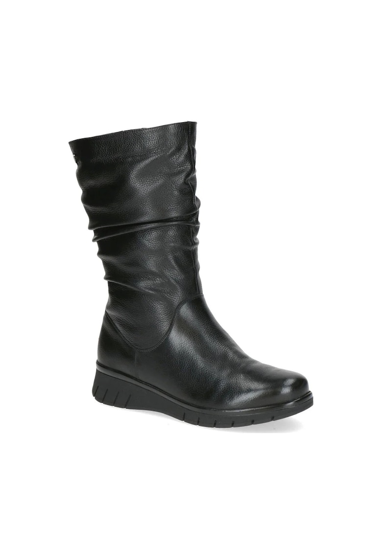 Botine dama  casual - piele naturala - negru