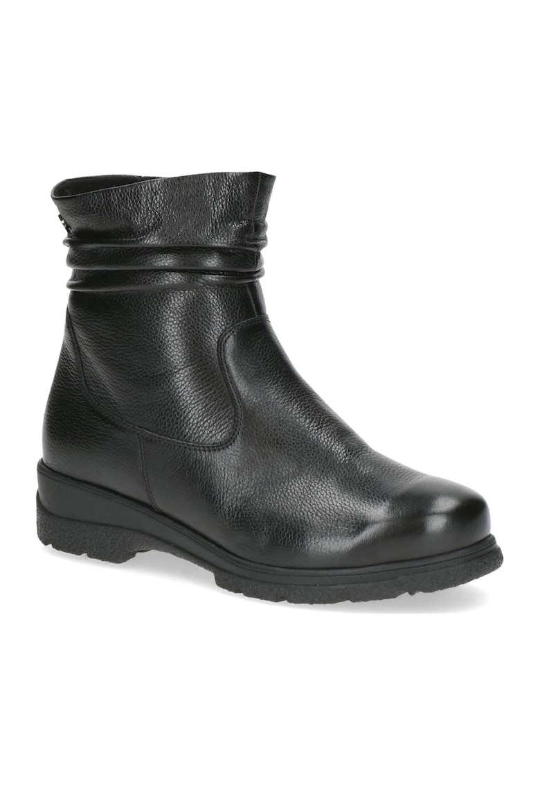 Botine casual dama -  piele naturala - negru