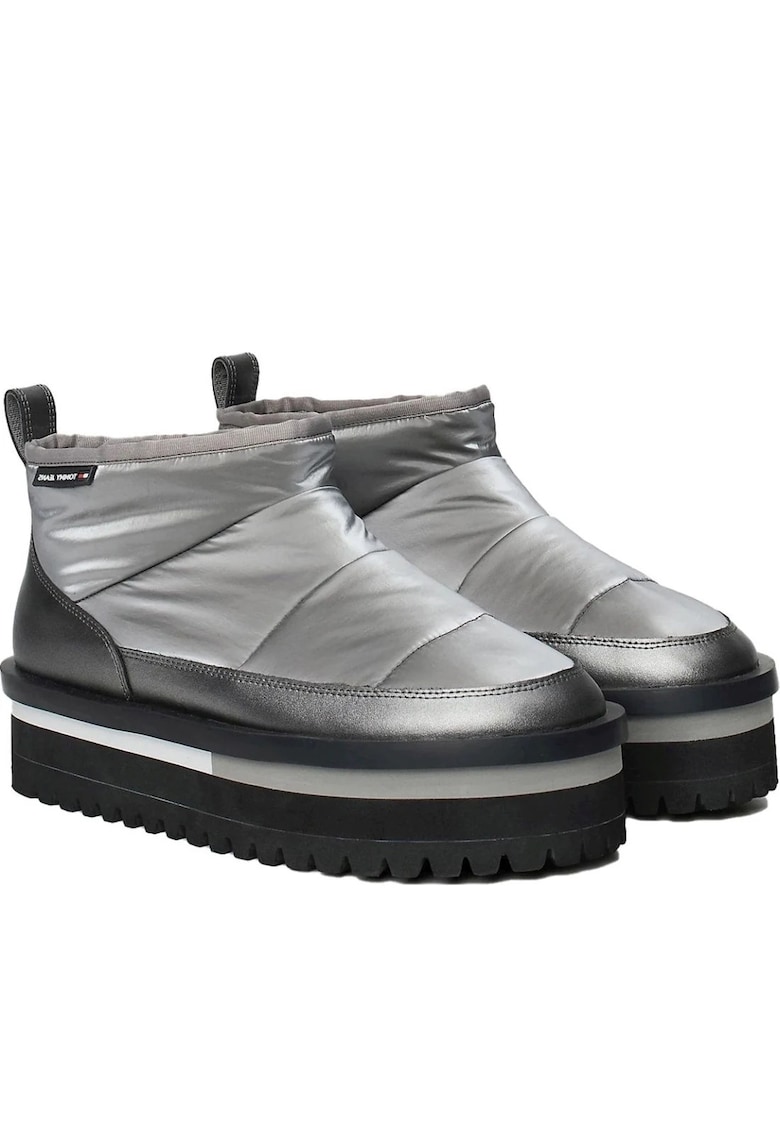 Ghete dama - casual - poliester - argintiu