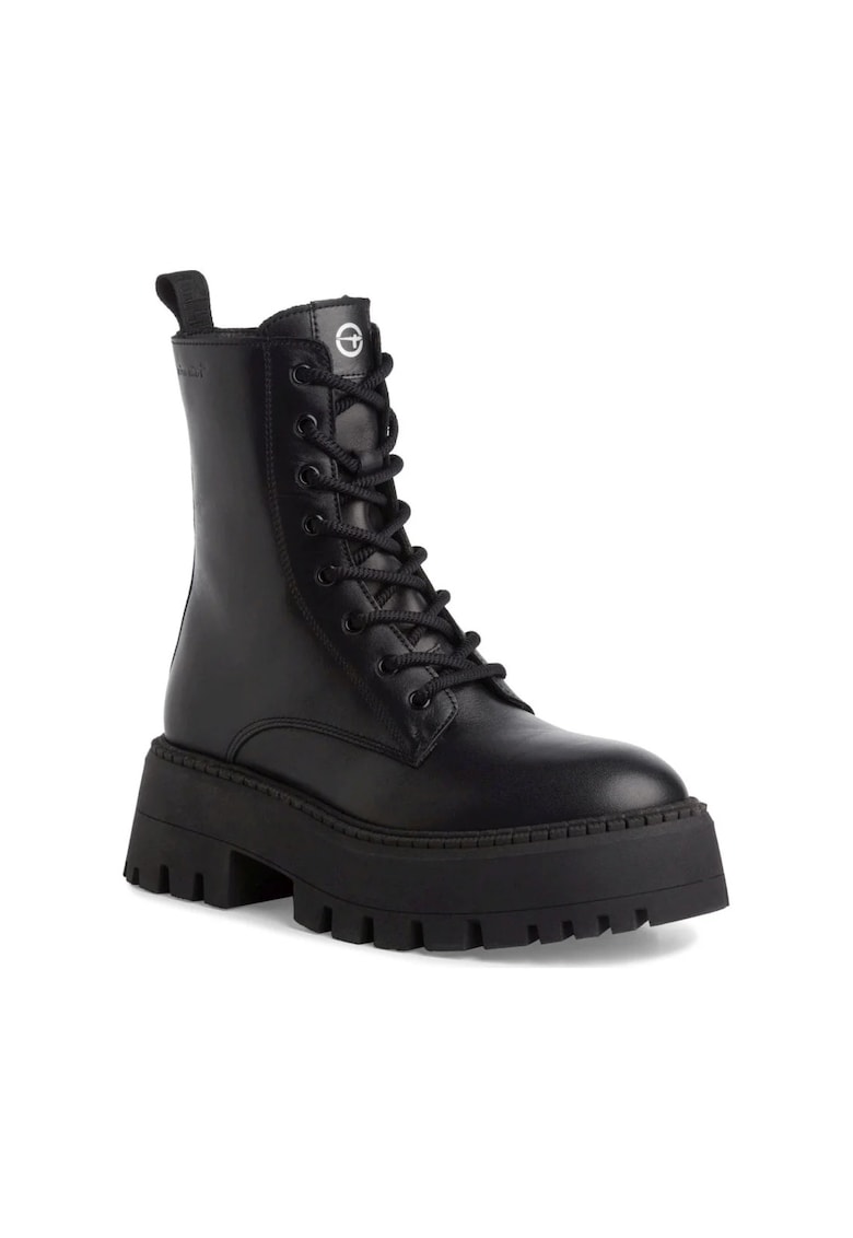 Botine dama - casual - negru - piele naturala si sintetic -