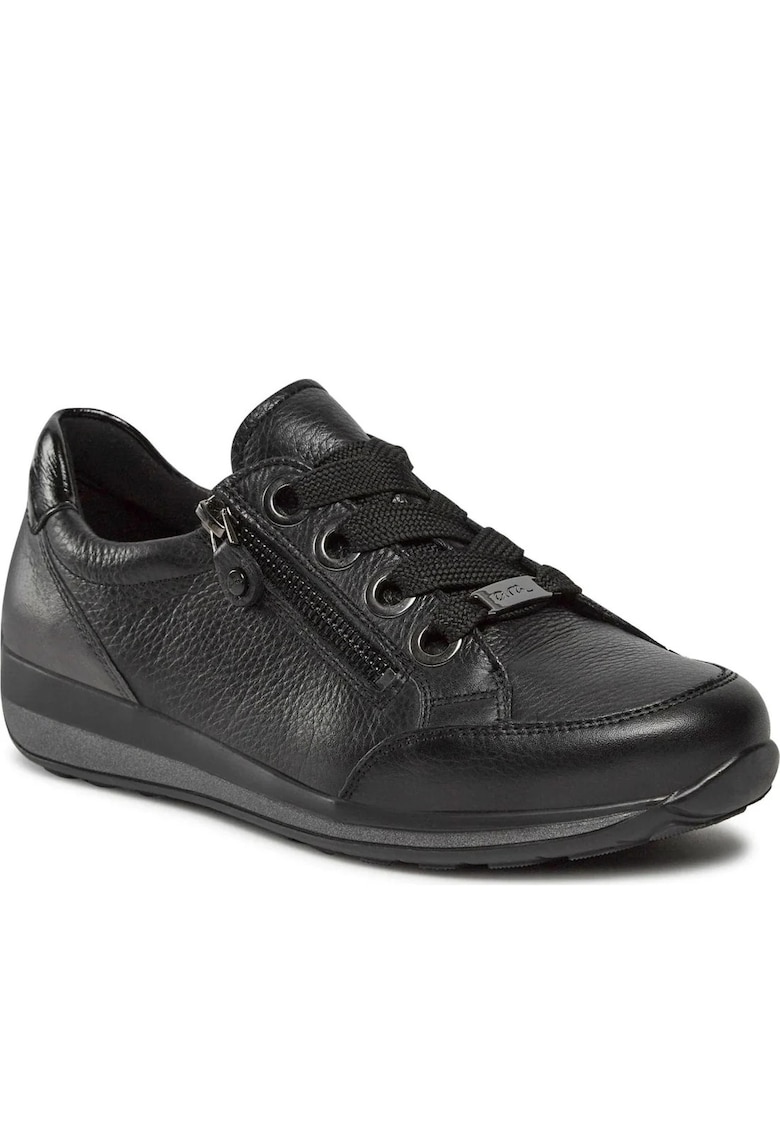 Tenisi dama 12-44587-66 - Piele naturala - Negru
