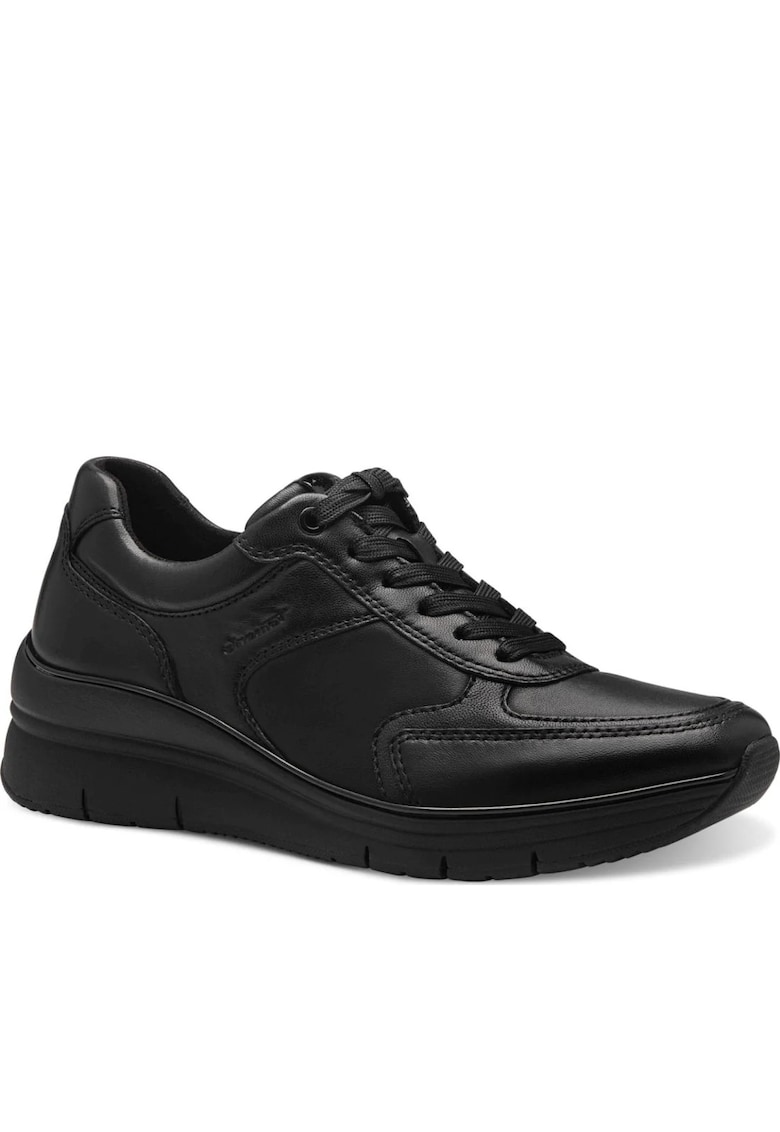 Tenisi dama 1-23764-43 007 - Piele naturala - Negru -