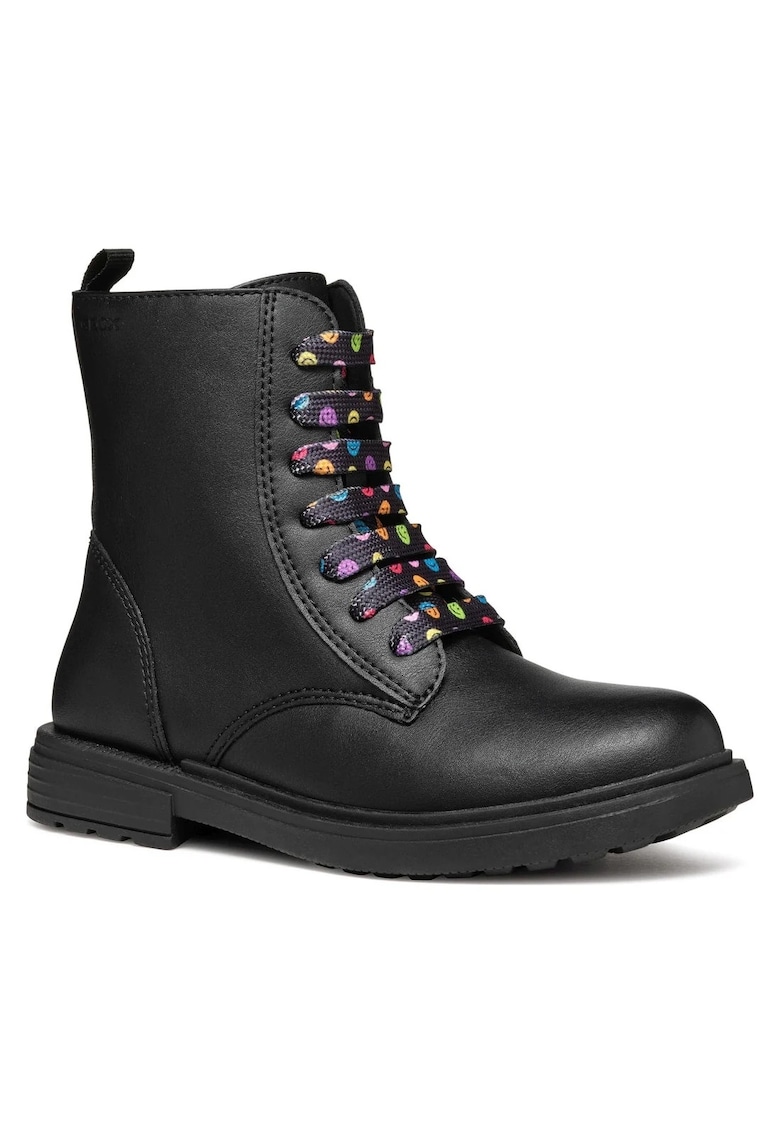 Ghete fete casual - poliuretan - negru