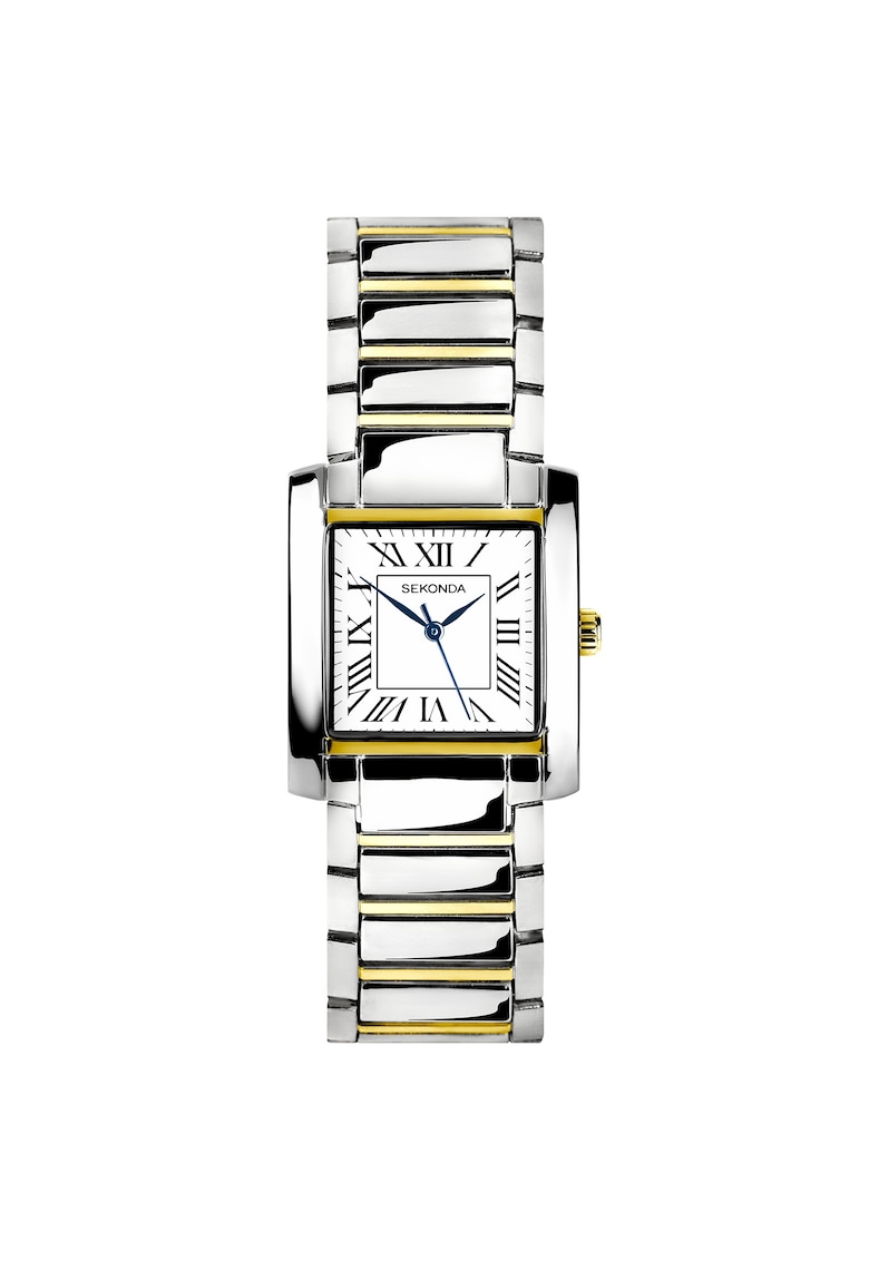 Ceas barbati  Classic 30245 - quartz - argintiu si auriu - bratara metalica - 30m rezistenta la apa