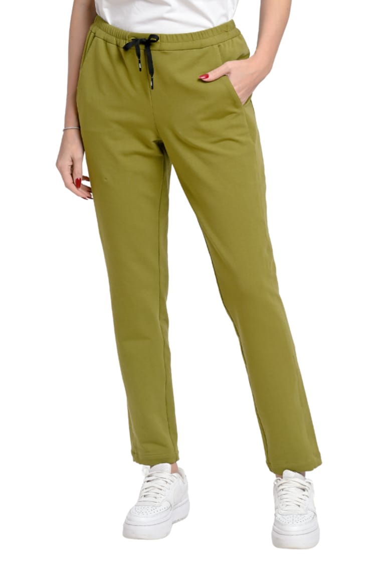 Pantaloni jogger bumbac Irlanda verzi - Verde
