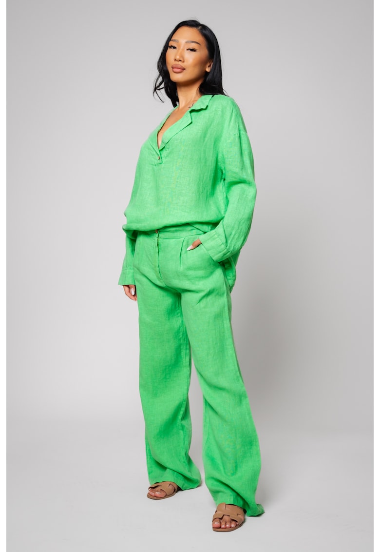 Set Camasa si Pantalon lung din IN Green 12663 Set Camasa si Pantalon lung din IN Green 12663