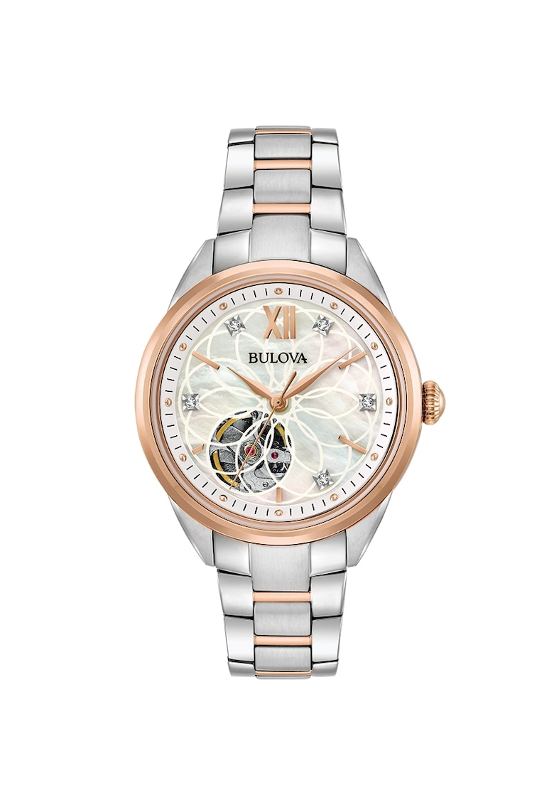 Ceas dama 98P170 Automatic Argintiu - Rose gold