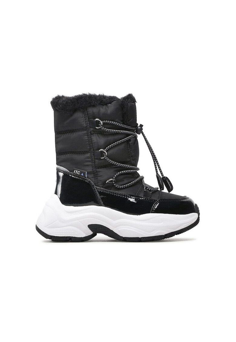 Leaf Cizme copii - 24889 - Piele ecologica - Negru