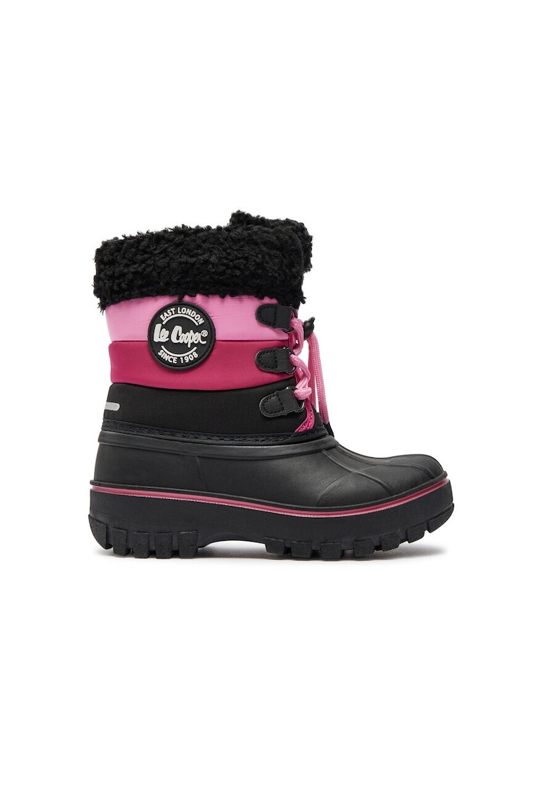Cizme copii - 22594 - Sintetic - Roz - Negru