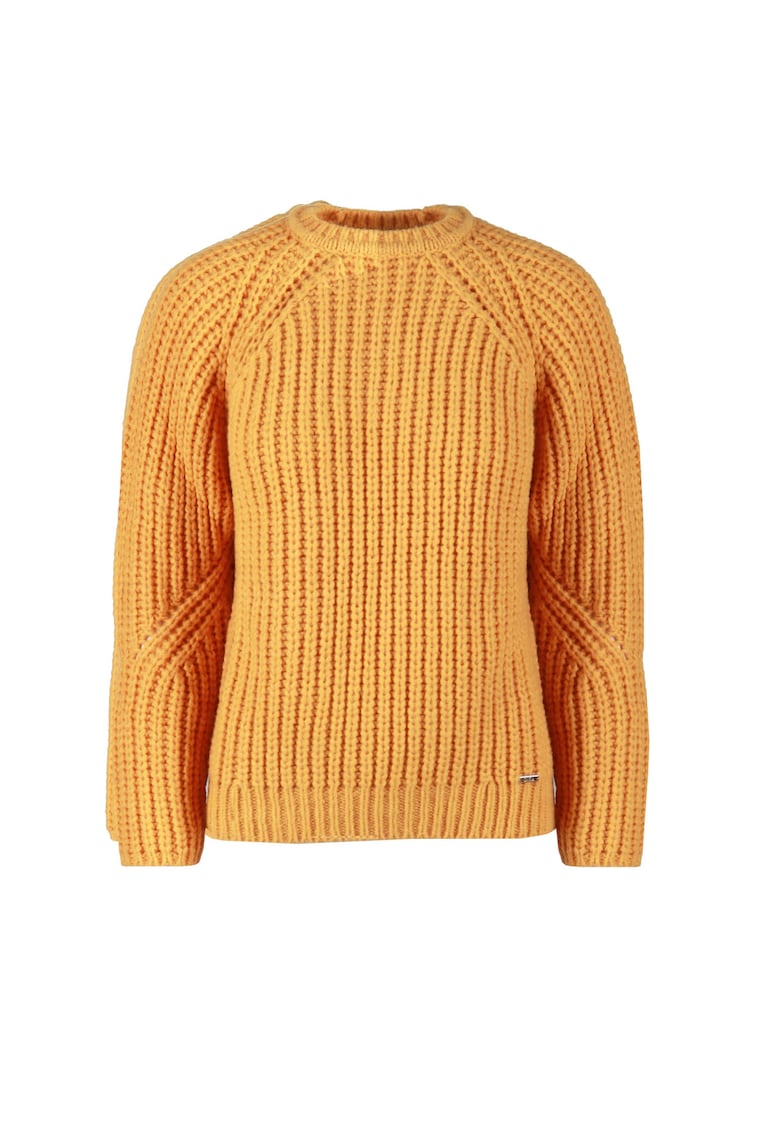 Pulover din amestec de lana cu maneci raglan - Portocaliu Pulover din amestec de lana cu maneci raglan - Portocaliu