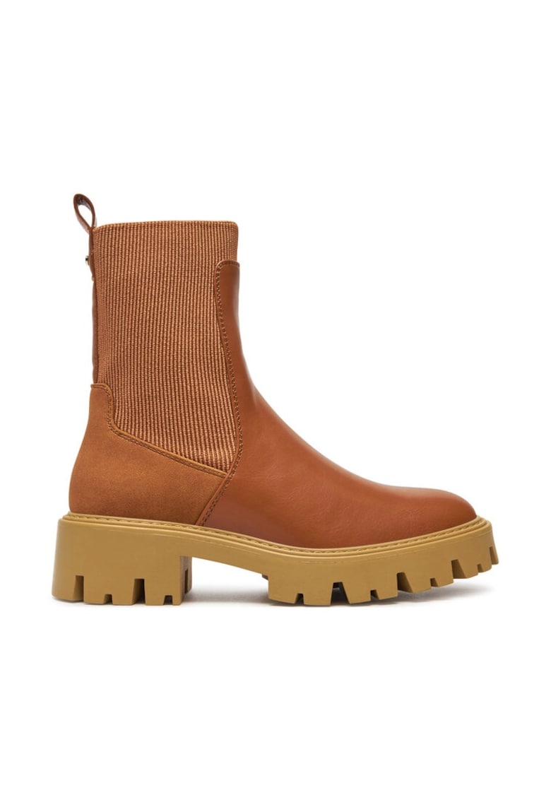 Only Botine dama - 84377 - Piele naturala - Maro