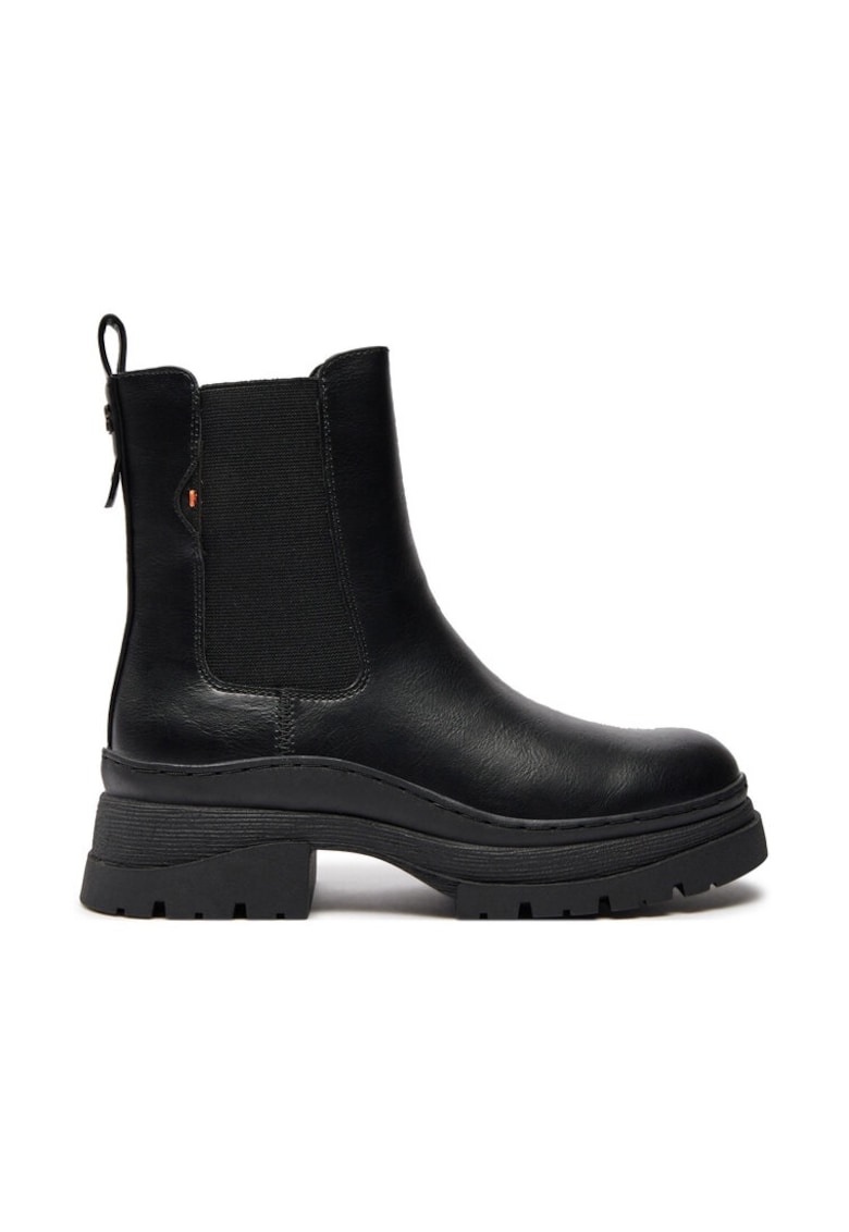 Botine dama - 51334 - Piele ecologica - Negru - Negru