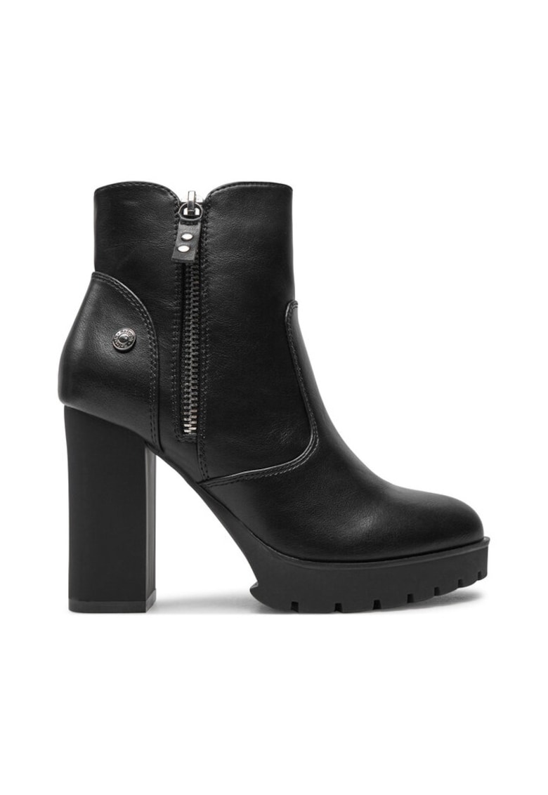 Botine dama - 31848 - Piele ecologica - Negru