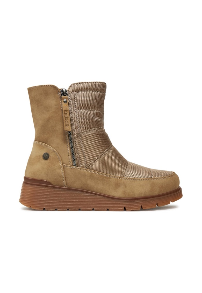 Botine dama - 51471 - Piele ecologica - Bej