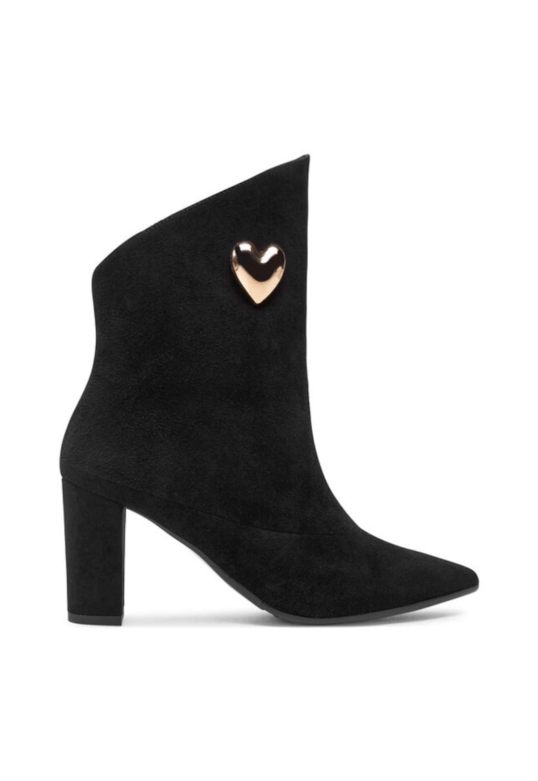 Botine dama - 47990 - Piele naturala - Negru