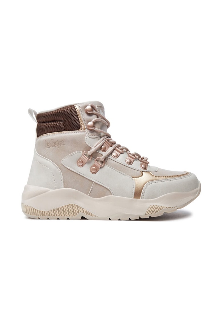 Botine dama - 22075 - Piele ecologica - Bej