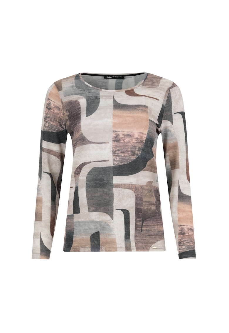 Bluza din amestec de lana virgina cu imprimeu abstract -  Multicolor