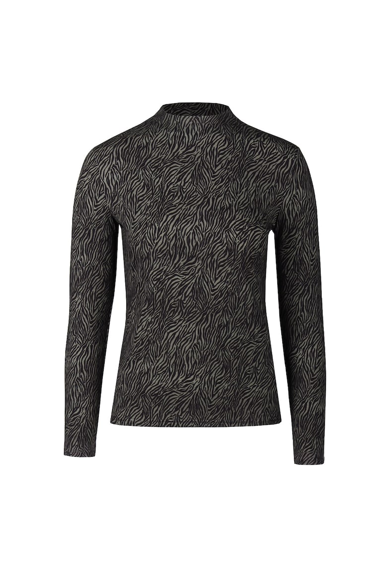 Bluza din viscoza cu imprimeu zebra -  Negru - Gri