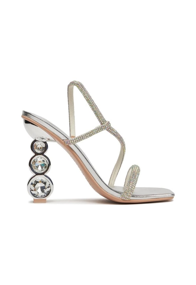 Sandale dama - 09177 - Sintetic - Argintiu - Alb