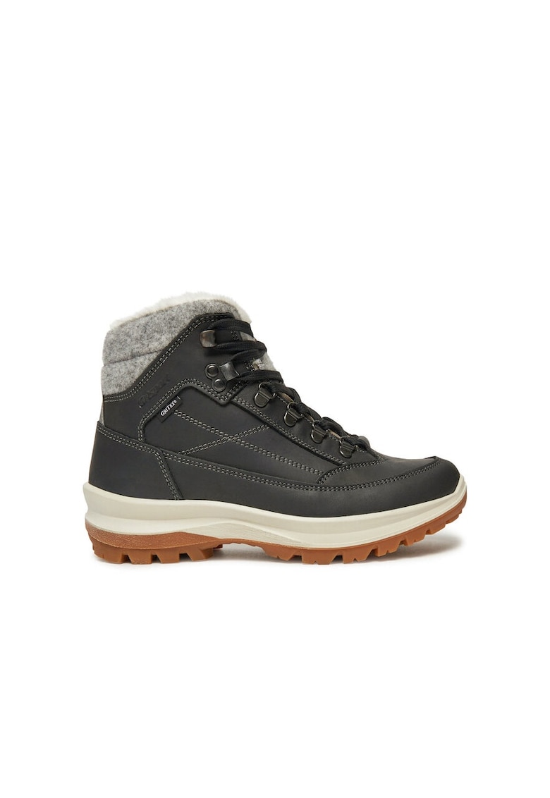 Pantofi sport dama - 19952 - Piele lacuita - Negru