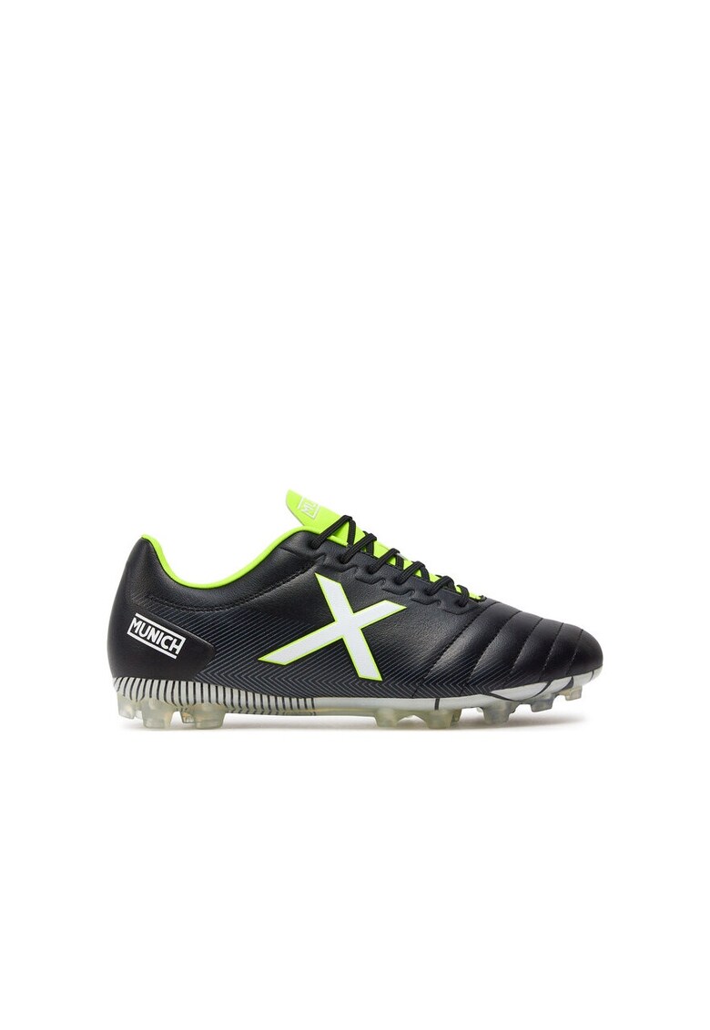 Ghete fotbal - 37870 - Piele ecologica - Negru