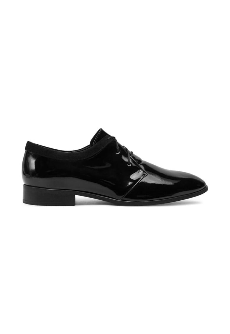 Pantofi barbati - 28392 - Piele lacuita - Negru