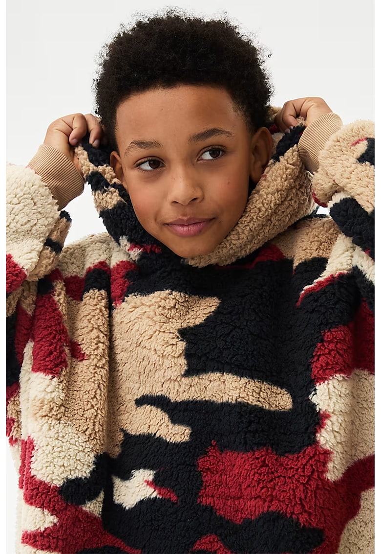 Hanorac pufos cu buzunar kangaroo