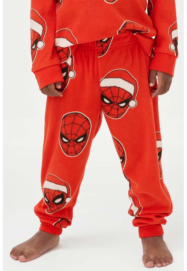 Pantaloni de pijama cu imprimeu Spiderman