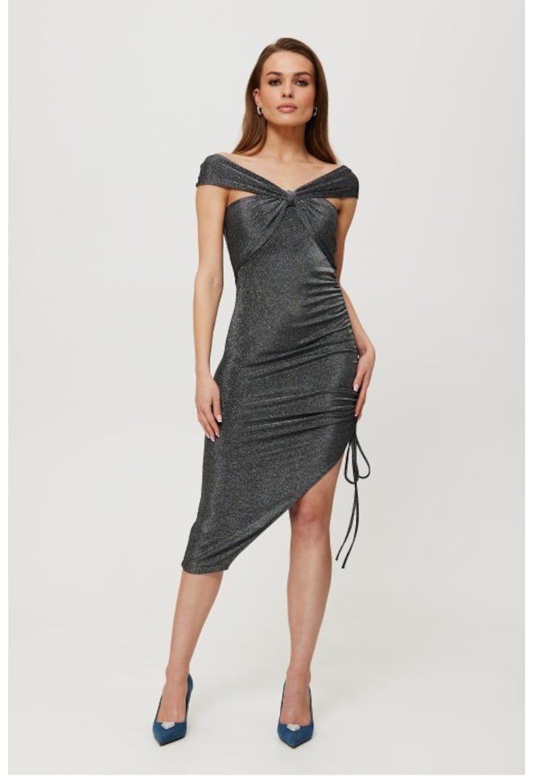 Rochie metalica trasa in lateral -