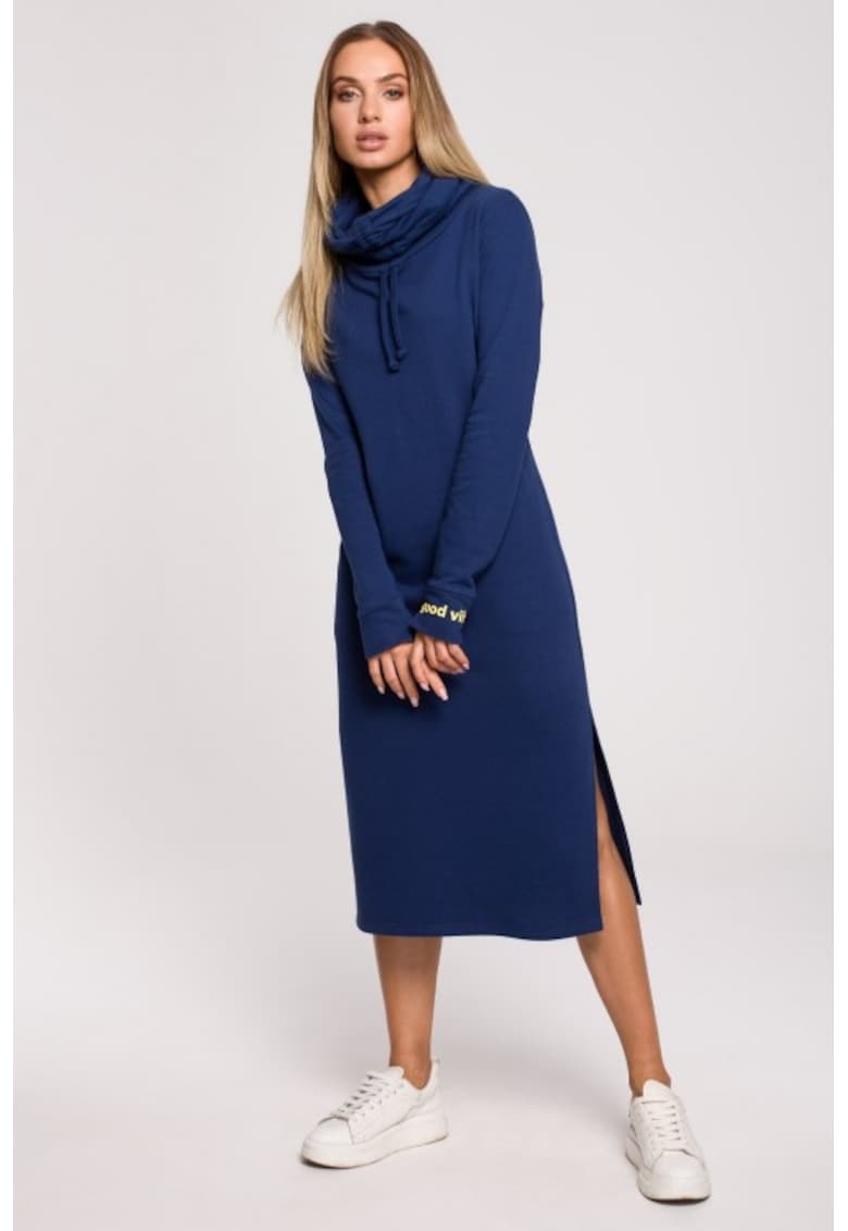 Rochie maxi cu guler inalt -