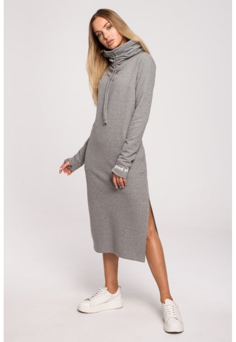 Rochie maxi cu guler inalt -