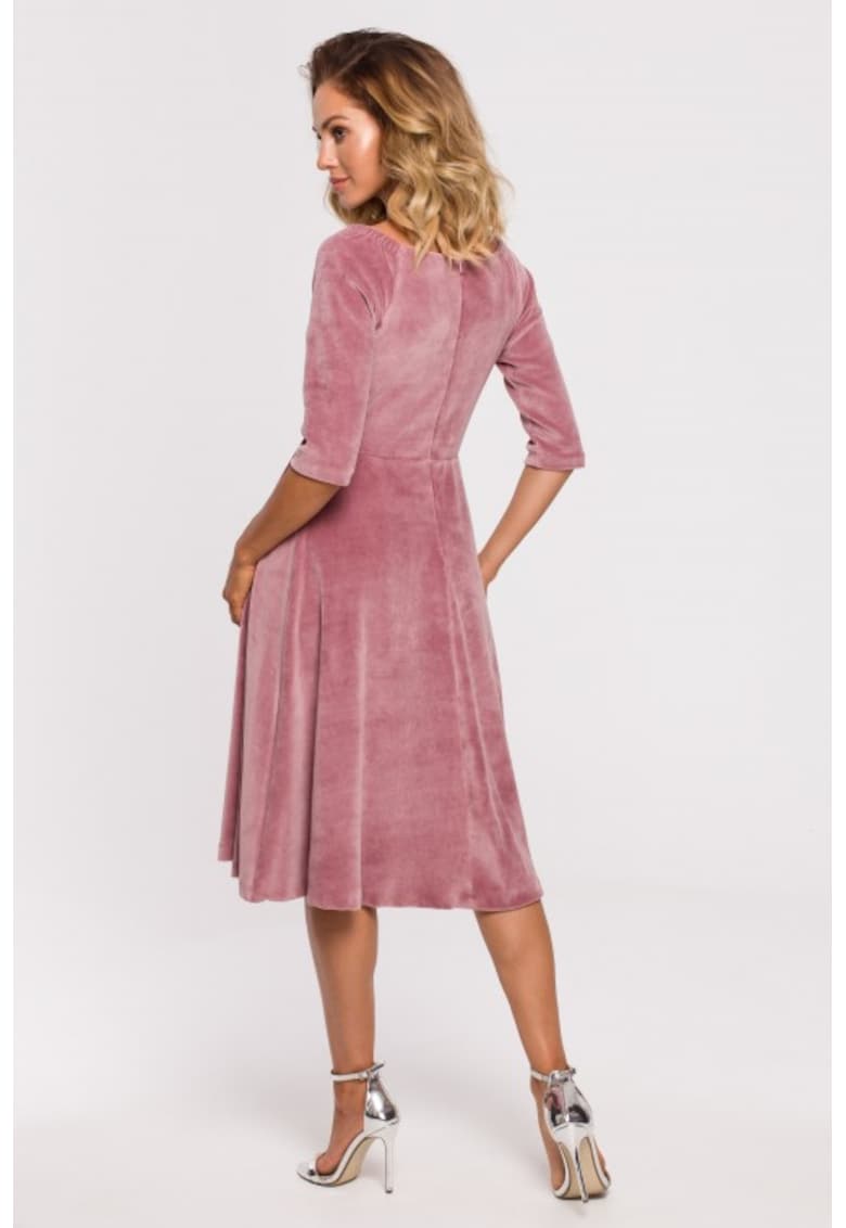 Rochie midi - Bumbac - Roz