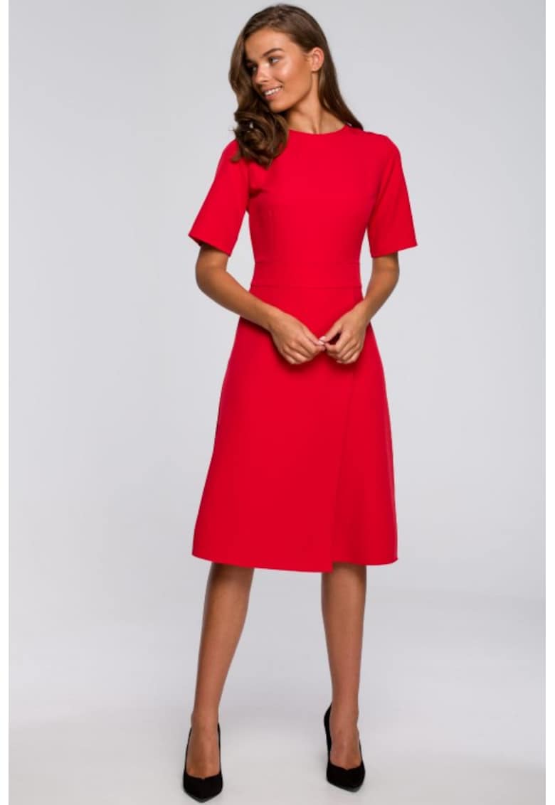 Rochie midi cu detaliu petrecut -