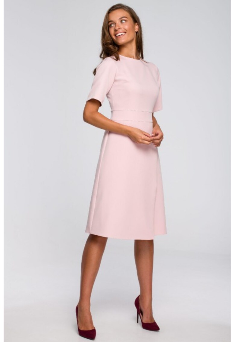 Rochie midi cu detaliu petrecut -