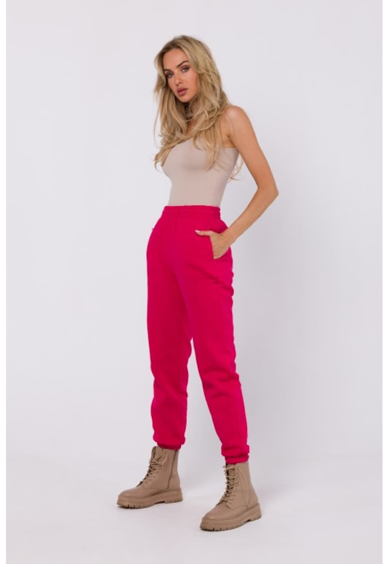 Pantaloni de trening cu buzunare - Rosu