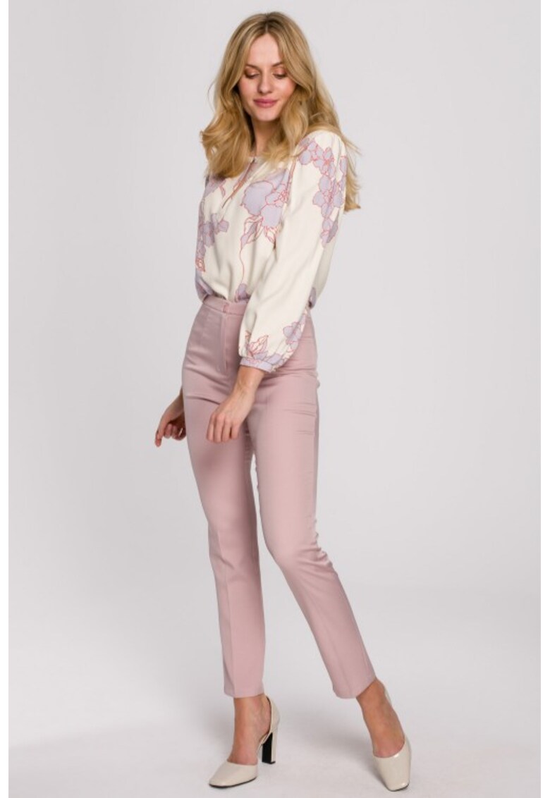 Pantaloni cu despicaturi la spate - Roz