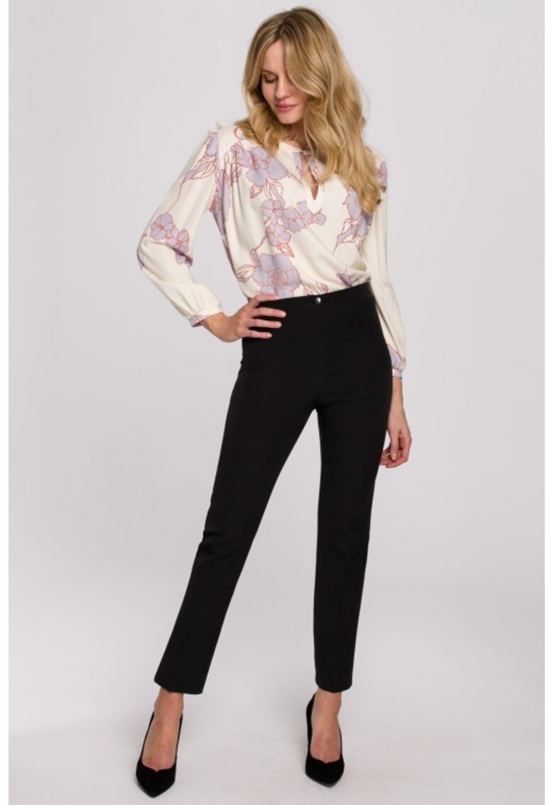 Pantaloni cu despicaturi la spate - Negru